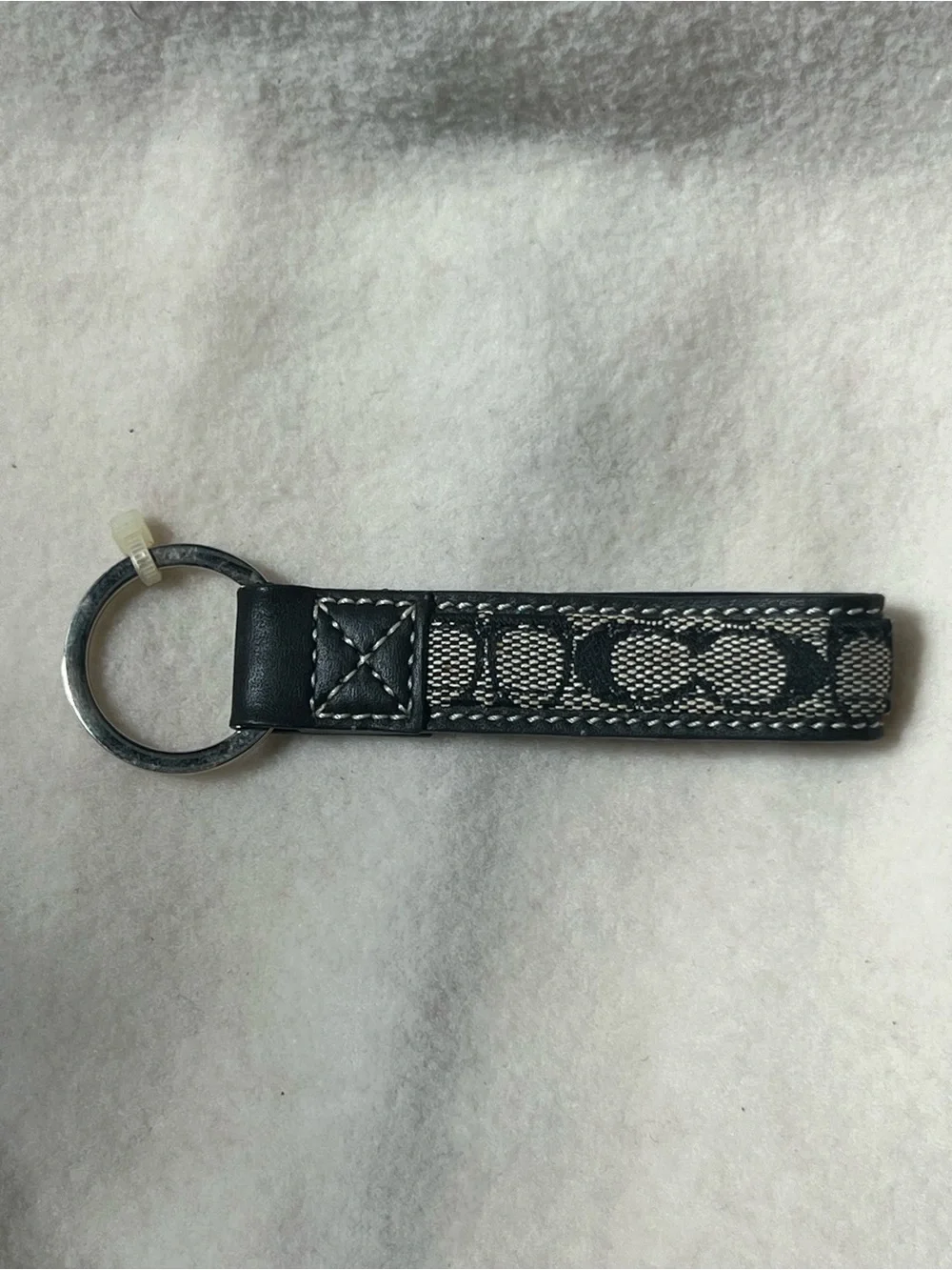 Vintage Coach Signature Canvas Loop Key Fob NWOT
